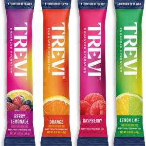 TREVI™ Sugar Free Electrolytes - Drink Mix Hydration Powder Packets - 28 Count - Original Variety Pack - Berry Lemoande, Lemon Lime, Raspberry, Orange